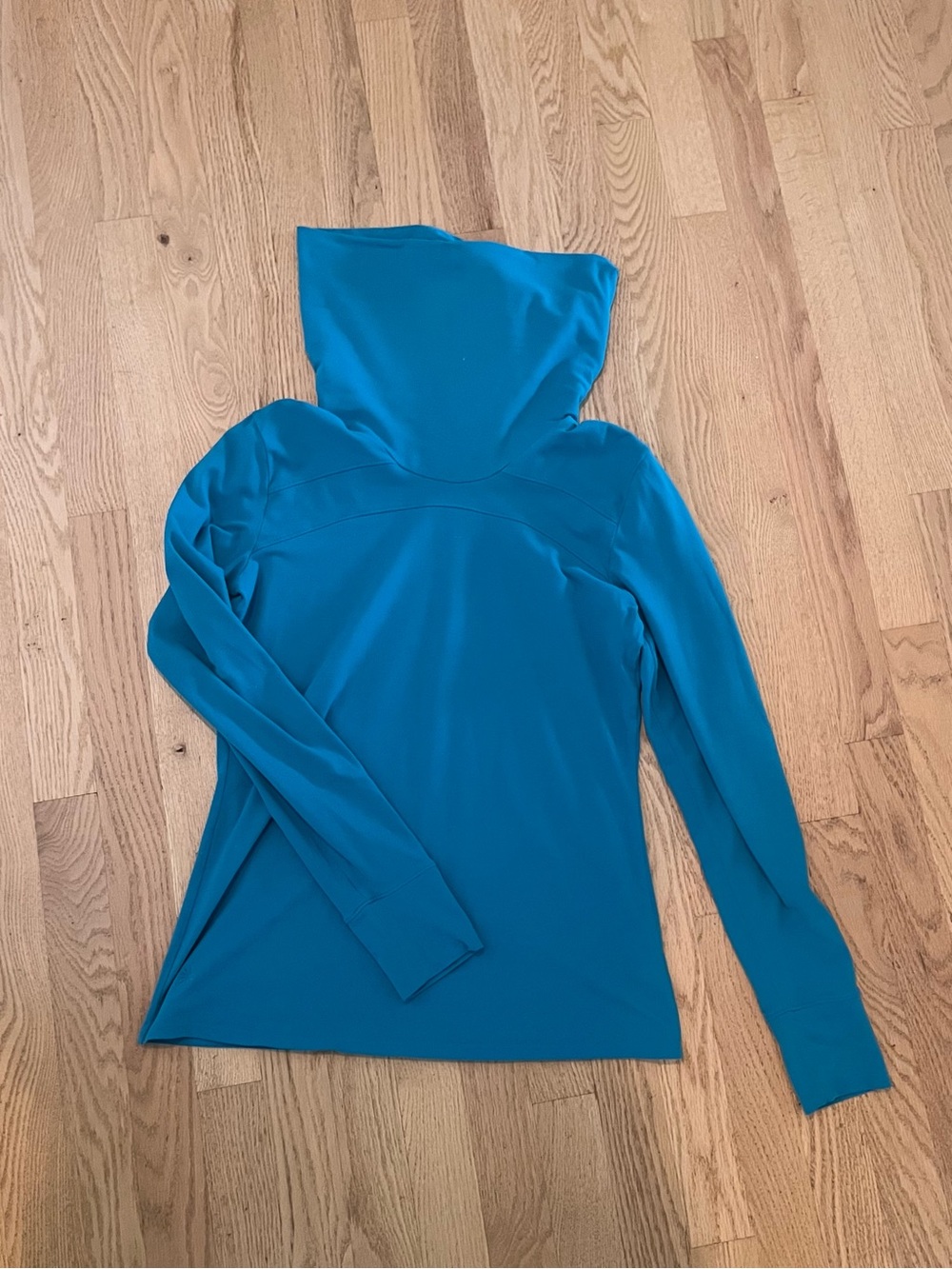 Athleta Teal Long-Sleeve Cowlneck